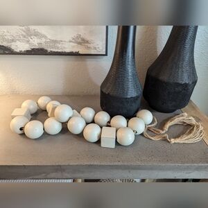 Threshold Studio McGee cream ceramic bead 50" garland